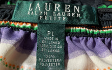 Load image into Gallery viewer, Lauren Ralph Lauren Womens Multicolor Striped Long Sleeve Blouse Top Size PL

