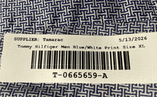 Load image into Gallery viewer, Tommy Hilfiger Mens Blue White Signature Print Custom Fit Button-Up Shirt Sz XL
