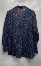 Load image into Gallery viewer, Old Navy Womens Blue Floral Cotton Long Sleeve Button-Up Shirt Size XL
