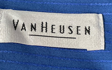 Load image into Gallery viewer, Van Heusen Mens Blue Striped Long Sleeve Dress Shirt Size Large
