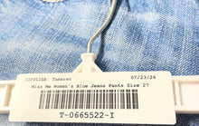 Load image into Gallery viewer, Miss Me Womens Blue Belt Loops 5-Pocket Design Button Front Bootcut Jeans Sz 27
