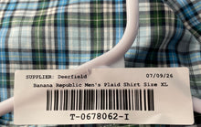 Load image into Gallery viewer, Banana Republic Mens Multicolor Plaid Cotton Dress Shirt Size XL 17-17.5
