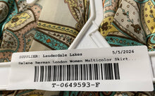 Load image into Gallery viewer, Helene Berman London Womens Multicolor Paisley Pleated Front Flare Skirt Size XS
