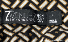 Load image into Gallery viewer, 7th Avenue Design Studio New York &amp; Company Womens Black Brown Chino Shorts Sz L
