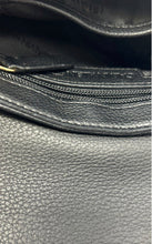 Load image into Gallery viewer, Calvin Klein Womens Black Leather Inner Pockets Adjustable Strap Crossbody Bag
