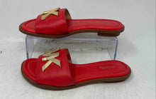 Load image into Gallery viewer, Michael Kors Womens Deanna Red Leather Slip-On Slide Sandals Size 6 M
