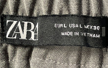 Load image into Gallery viewer, Zara Womens Gray Flat Front Pockets Wide-Leg Dress Pants Size Large
