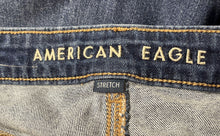 Load image into Gallery viewer, American Eagle Outfitters Womens Blue Stretch Wide-Leg Denim Jeans Pants Size 4
