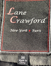 Load image into Gallery viewer, Lane Crawford Womens Black Faux Leather Long Sleeve Button-Front Jacket Size 3X
