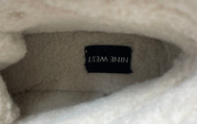 Load image into Gallery viewer, Nine West Womens Gray Beige Furry Round Toe Lace-Up Snow Boots Size 7M
