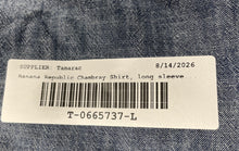 Load image into Gallery viewer, Banana Republic Mens Blue Long Sleeve Slim Fit Chambray Button-Up Shirt Size XL
