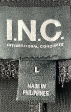 Load image into Gallery viewer, I.N.C. International Concepts Womens Black Long Sleeve Collarless Blouse Top L
