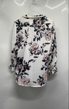 Load image into Gallery viewer, Karl Lagerfeld Womens Multicolor Floral Long Sleeve Ruffle Blouse Top Size Small
