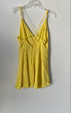 Load image into Gallery viewer, Forever 21 Womens Yellow Spaghetti Strap Surplice Neck Short Mini Dress Size M

