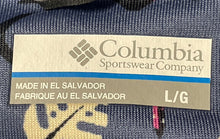 Load image into Gallery viewer, Columbia Mens Blue Printed PFG Super Slack Tide Stretch Polo Shirt Size Large
