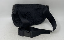 Load image into Gallery viewer, Tommy Hilfiger Womens Black Monogram Print Adjustable Strap Fanny Pack Bag
