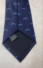 Load image into Gallery viewer, Corbatas S.A. Mens Blue Printed Keeper Loop Adjustable Pointed Tie
