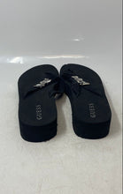 Load image into Gallery viewer, Guess Womens Black Rhinestone Slip-On Round Toe Flip Flop Sandals Size 10 M
