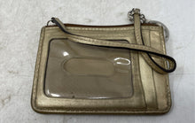Load image into Gallery viewer, Coach Womens Brown Signature Print Card Holder ID Window Wristlet Wallet
