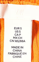 Load image into Gallery viewer, H&amp;M Womens Orange Ribbed Knitted Off The Shoulder Bodycon Dress Size S
