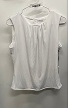 Load image into Gallery viewer, Calvin Klein Womens White Sleeveless Pleated Round Neck Blouse Top Size 6
