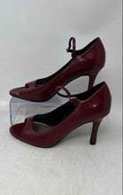 Load image into Gallery viewer, Worthington Womens Wine Leather Buckle Stiletto Pump Heels Size 7 1/2M
