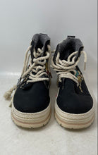 Load image into Gallery viewer, Cahhrrn Womens Black Suede Round Toe Lace-Up Combat Shoes Size EUR 41
