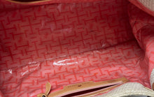 Load image into Gallery viewer, Elaine Turner Womens Beige Woven Double Handle Inner Pockets Lined Shoulder Bag
