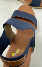 Load image into Gallery viewer, Tommy Bahama Womens Sakura Dark Blue Slip-On High Wedge Espadrille Heels Size 8M
