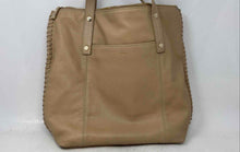 Load image into Gallery viewer, Tommy Bahama Womens Beige Leather Charm Double Strap Medium Shoulder Handbag
