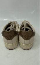 Load image into Gallery viewer, Coach Womens Clip G4966 Beige Brown Leather Lace-Up Sneaker Shoes Size 7.5 B
