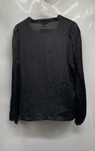 Load image into Gallery viewer, Express Womens Black Long Sleeve Tie Neck Pullover Blouse Top Size XL
