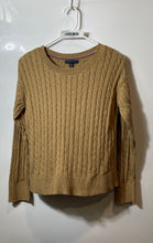 Load image into Gallery viewer, Tommy Hilfiger Womens Camel Beige Long Sleeve Cable-Knit Pullover Sweater Sz XS
