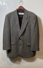 Load image into Gallery viewer, Palio Uomo Italy Mens Black &amp; Gray Wool Two-Button Blazer Jacket Size 44R
