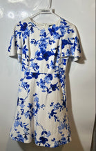 Load image into Gallery viewer, Lauren Ralph Lauren Womens Blue White Floral Short Sleeve A-Line Dress Size 2P
