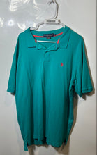 Load image into Gallery viewer, U.S. Polo Assn. Mens Aqua Cotton Short Sleeve Collared Polo Shirt Size XXL
