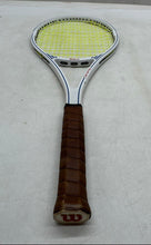 Load image into Gallery viewer, Wilson White Blue Brown Ceramic Graphite Composite Midsize Tennis Racquet
