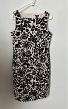 Load image into Gallery viewer, Ann Taylor Womens Beige Black Sleeveless Back Zip Sheath Dress Size 0
