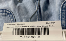 Load image into Gallery viewer, American Eagle Womens Light Blue Denim Stretch Slash Pocket Wide-Leg Jeans Sz XS
