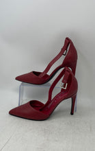 Load image into Gallery viewer, Calvin Klein Womens Red Leather Pointed Toe Stiletto Ankle Strap Heels Size 8M
