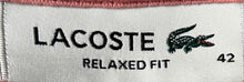 Load image into Gallery viewer, Lacoste Mens Pink Cotton Relaxed Fit Short Sleeve V-Neck T-Shirt Size 42
