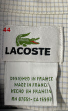 Load image into Gallery viewer, Lacoste Mens White Check Cotton Short Sleeve Collared Button-Up Shirt Size XL 44
