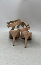 Load image into Gallery viewer, Jones New York Womens Blush Pink Croc Embossed Ankle Strap Heels Size 8.5M
