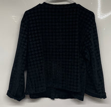 Load image into Gallery viewer, Ann Taylor Womens Black Houndstooth Long Sleeve Button Front Jacket Size Large
