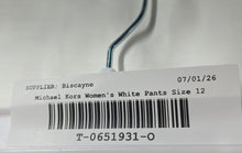 Load image into Gallery viewer, Michael Kors Womens White Flat Front Slash Pocket Straight Leg Dress Pants Sz 12
