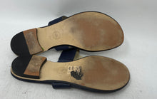 Load image into Gallery viewer, Michael Kors Womens Sidney Blue Leather Slip-On Flat Thong Sandals Size 10M
