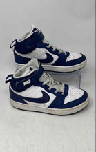 Load image into Gallery viewer, Nike Boys Court Borough Mid 2 CD7782-107 Blue White Sneakers Shoes Size 2Y
