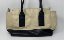 Load image into Gallery viewer, Kate Spade New York Womens Linda Beige Black Leather Double Handle Tote Purse
