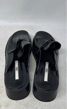 Load image into Gallery viewer, Zara Womens Black Patent Leather Square Toe Open Back Slip-On Mules Size EUR 41
