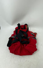 Load image into Gallery viewer, Kipling Womens Red Black Adjustable Strap Outer Pockets Zip-Around Mini Backpack
